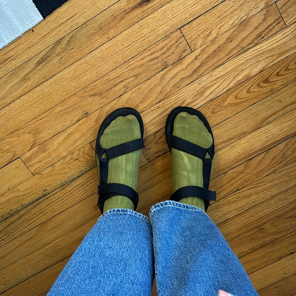 Teva Platform Black Sandals